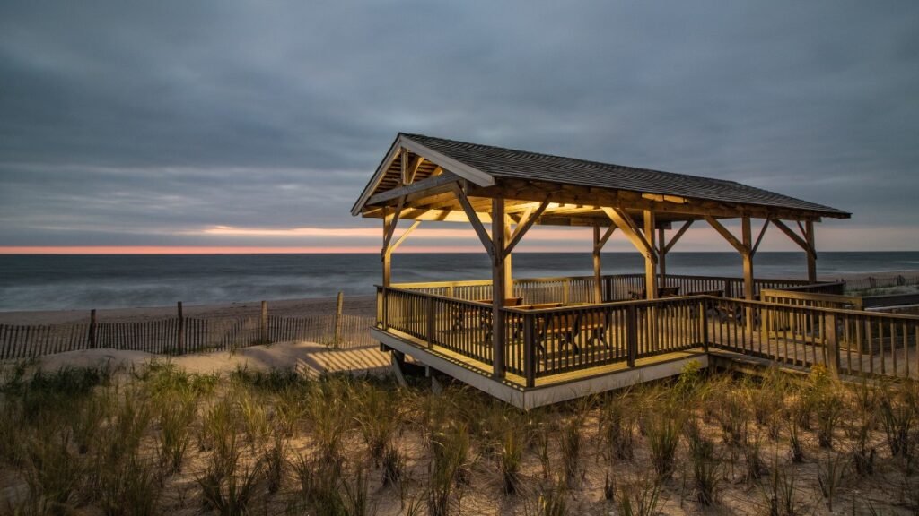 Sunrise at the Pearl Street Pavilion in Beach Haven, NJ